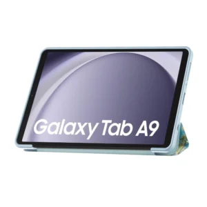 Tech-Protect Smartdėklas skirtas Samsung Galaxy Tab A9 8.7" X110 / X115 - mėlynos spalvos su sakura flowers - Image 3