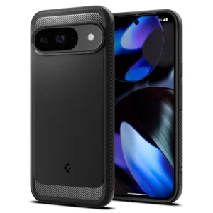 Spigen Rugged Armor dėklas skirtas Google Pixel 9 / 9 Pro - juodos spalvos - Image 1