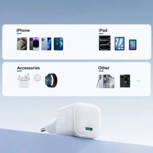 Joyroom JR-TCG08 GaN 20W Power Delivery laidinis įkroviklis - baltos spalvos - Image 9