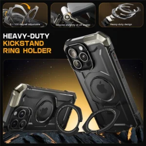 Supcase UB Grip Mag dėklas su MagSafe skirtas Apple iPhone 16 Pro Max - juodos spalvos - Image 5