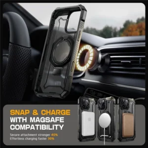Supcase UB Grip Mag dėklas su MagSafe skirtas Apple iPhone 16 Pro Max - juodos spalvos - Image 7