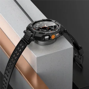 Supcase Unicorn Beetle Pro & Apsauginis stiklas 2-PACK dėklas skirtas Samsung Galaxy Watch Ultra (47MM) - juodos spalvos - Image 4