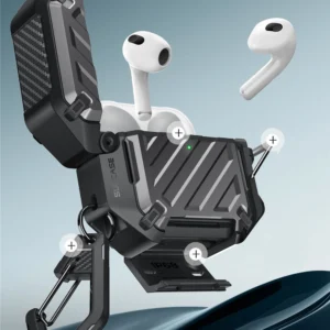 Supcase Unicorn Beetle Pro dėklas skirtas AirPods 4 - juodos spalvos - Image 2