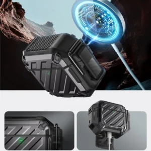 Supcase Unicorn Beetle Pro dėklas skirtas AirPods 4 - juodos spalvos - Image 4