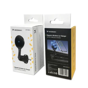 Wozinsky WCT5-6S4Y automobilinis telefono laikiklis su Qi/MagSafe 15W Inductive Charger for Air Vent - juodos spalvos - Image 3