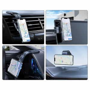 Wozinsky WCZ2Y2S Magnetic automobilinis telefono laikiklis su 15W MagSafe Inductive Charger for Car Cockpit - juodos spalvos - Image 7