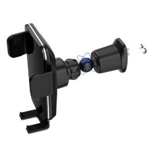 Wozinsky WEDZ-3Y8S clamp automobilinis telefono laikiklis su 15W inductive charger for phone on the air vent - juodos spalvos - Image 4