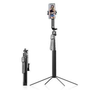 Wozinsky WST-360YS Selfie Stick with Tripod Function with 360° AI Auto Face Tracking Gesture Control - juodos spalvos
