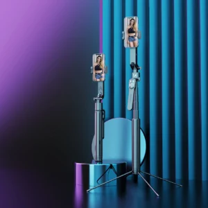 Wozinsky WST-360YS Selfie Stick with Tripod Function with 360° AI Auto Face Tracking Gesture Control - juodos spalvos - Image 5