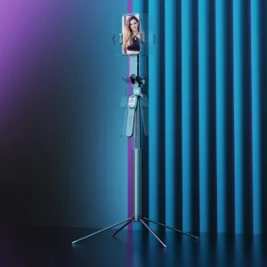 Wozinsky WST-360YS Selfie Stick with Tripod Function with 360° AI Auto Face Tracking Gesture Control - juodos spalvos - Image 6