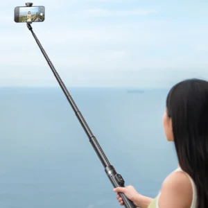 Selfie stick Wozinsky WRZP1 with automatically extendable legs, tripod function, 1.7m - juodos spalvos - Image 5