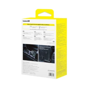 Baseus BackseatPal L1 110W automobilinis įkroviklis 3 x USB-A + 3 x USB-C su 1.5m Extension Kabelis - juodos spalvos - Image 6