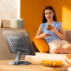 Wozinsky WRS-DSY84SS 360° Rotating Aluminum Tablet Stand - pilkos spalvos - Image 7