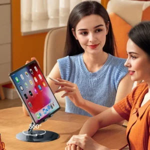 Wozinsky WRS-DSY84SS 360° Rotating Aluminum Tablet Stand - pilkos spalvos - Image 9