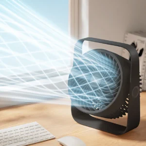 Rtako WD0Y6S Dual Impeller Mini Fan 3600mAh - juodos spalvos - Image 5