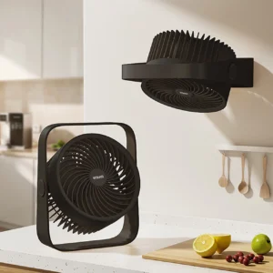 Rtako WD0Y6S Dual Impeller Mini Fan 3600mAh - juodos spalvos - Image 6