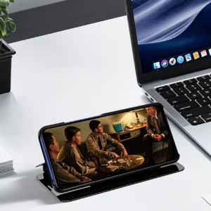 skaidrus View dėklas skirtas Apple iPhone 16e Flip dėklas - mėlynos spalvos - Image 6