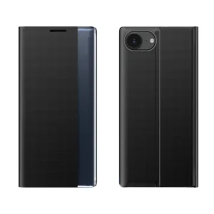 New Sleep dėklas Apple iPhone 16e Flip dėklas su Stand - juodos spalvos