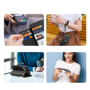 Dux Ducis Lawa Leather dėklas skirtas Apple iPhone 16 - juodos spalvos - Image 4