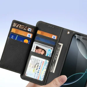 Dux Ducis Lawa Leather dėklas skirtas Apple iPhone 16 Pro - juodos spalvos - Image 6