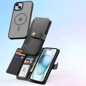 Dux Ducis Lawa Leather dėklas skirtas Apple iPhone 15 - juodos spalvos - Image 3