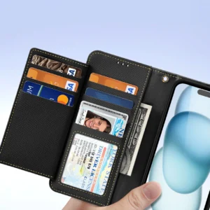 Dux Ducis Lawa Leather dėklas skirtas Apple iPhone 15 - juodos spalvos - Image 7