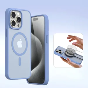 Dux Ducis Lawa Leather dėklas skirtas Apple iPhone 15 - mėlynos spalvos - Image 7