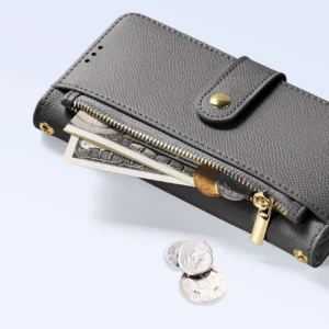 Dux Ducis Lawa Leather dėklas skirtas Apple iPhone 15 Pro - pilkos spalvos - Image 9