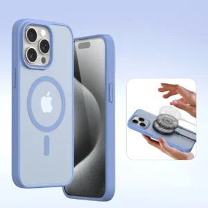 Dux Ducis Lawa Leather dėklas skirtas Apple iPhone 15 Pro - mėlynos spalvos - Image 7