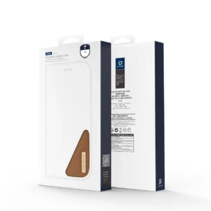 Dux Ducis Hivo Apple iPhone 16e dėklas su Flip and RFID Protection - rudos spalvos - Image 3