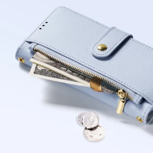 Dux Ducis Lawa Apple iPhone 16 Pro Leather dėklas su Detachable Magnetic Wallet - mėlynos spalvos - Image 7