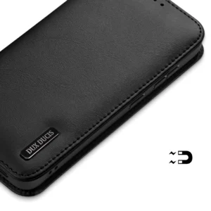 Dux Ducis Hivo Samsung Galaxy S25 Edge dėklas su Flip and RFID Protection - juodos spalvos - Image 6