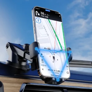 Dudao F2N smartphone holder for 360° air vent - juodos spalvos - Image 3