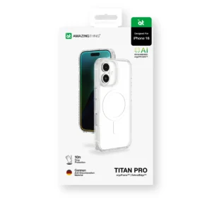 AmazingThing Titan Pro Mag dėklas su Magnetic Ring skirtas Apple iPhone 16 - skaidrus - Image 5