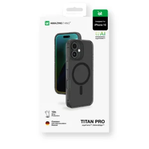 AmazingThing Titan Pro Mag dėklas su Magnetic Ring skirtas Apple iPhone 16 - juodos spalvos - Image 5