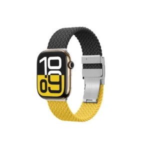 Set of 2 AmazingThing Blend Band skirta Apple Watch 45/46/49mm - geltonos spalvos-juodos spalvos/juodos spalvos - Image 3