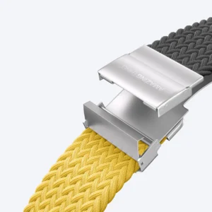 Set of 2 AmazingThing Blend Band skirta Apple Watch 45/46/49mm - geltonos spalvos-juodos spalvos/juodos spalvos - Image 5