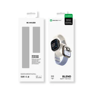 Set of 2 AmazingThing Blend Band skirta Apple Watch 45/46/49mm - Space mėlynos spalvos/Stellar - Image 9