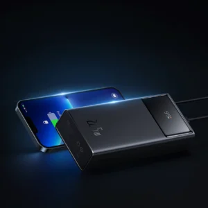 Baseus EnerFill FP41 30000mAh 22.5W Power Bank su Baseus Simple USB-A - USB-C 3A 30cm Kabelis - juodos spalvos - Image 7