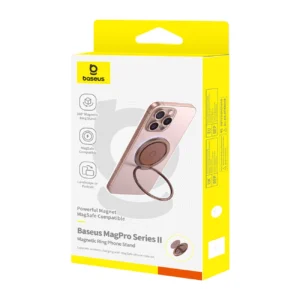 Baseus MagPro II Magnetic Ring su Stand Function – Red Gold - Image 4