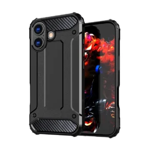 Dėklas Hybrid Armor skirtas Apple iPhone 17 šarvuotas - juodos spalvos - Image 2