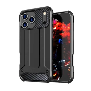 Dėklas Hybrid Armor skirtas Apple iPhone 17 Pro šarvuotas - juodos spalvos - Image 2