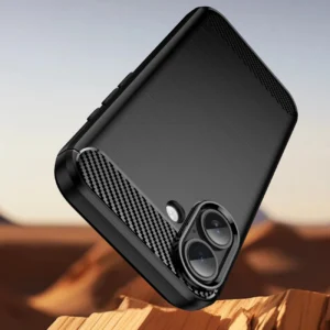 Dėklas Carbon Dėklas skirtas Apple iPhone 17 - juodos spalvos - Image 3