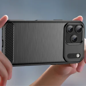 Dėklas Carbon Dėklas skirtas Apple iPhone 17 Pro - juodos spalvos - Image 5
