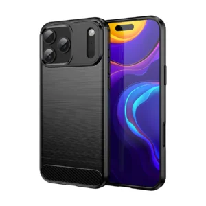Dėklas Carbon Dėklas skirtas Apple iPhone 17 Pro Max - juodos spalvos