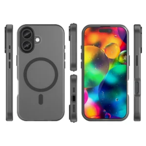 Dėklas Magnetic Abrasive skirtas Apple iPhone 17 suderinamas su MagSafe - matinės juodos spalvos - Image 3