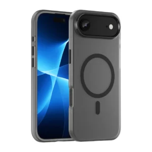 Dėklas Magnetic Abrasive skirtas Apple iPhone 17 Air suderinamas su MagSafe - matinės juodos spalvos