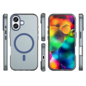 Dėklas Magnetic Abrasive skirtas Apple iPhone 17 suderinamas su MagSafe - mėlynos spalvos - Image 2