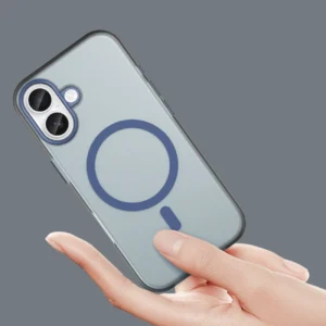 Dėklas Magnetic Abrasive skirtas Apple iPhone 17 suderinamas su MagSafe - mėlynos spalvos - Image 4