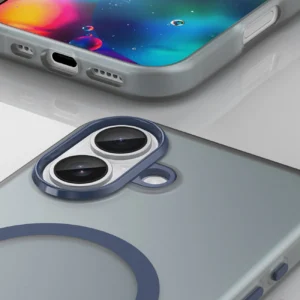 Dėklas Magnetic Abrasive skirtas Apple iPhone 17 suderinamas su MagSafe - mėlynos spalvos - Image 9